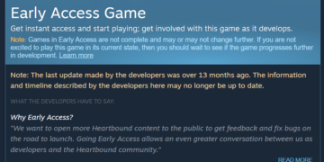 Steam irá avisar sobre jogos em Early Access que não são atualizados